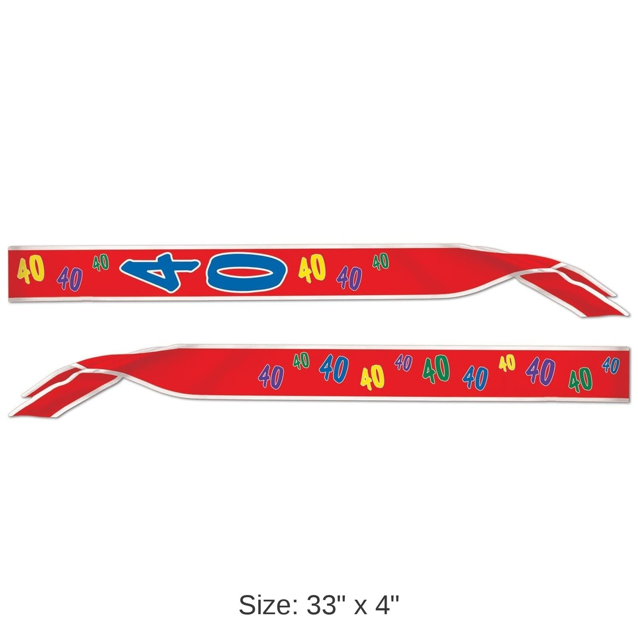 6 Pack Bulk 40th Birthday Party Satin Sash