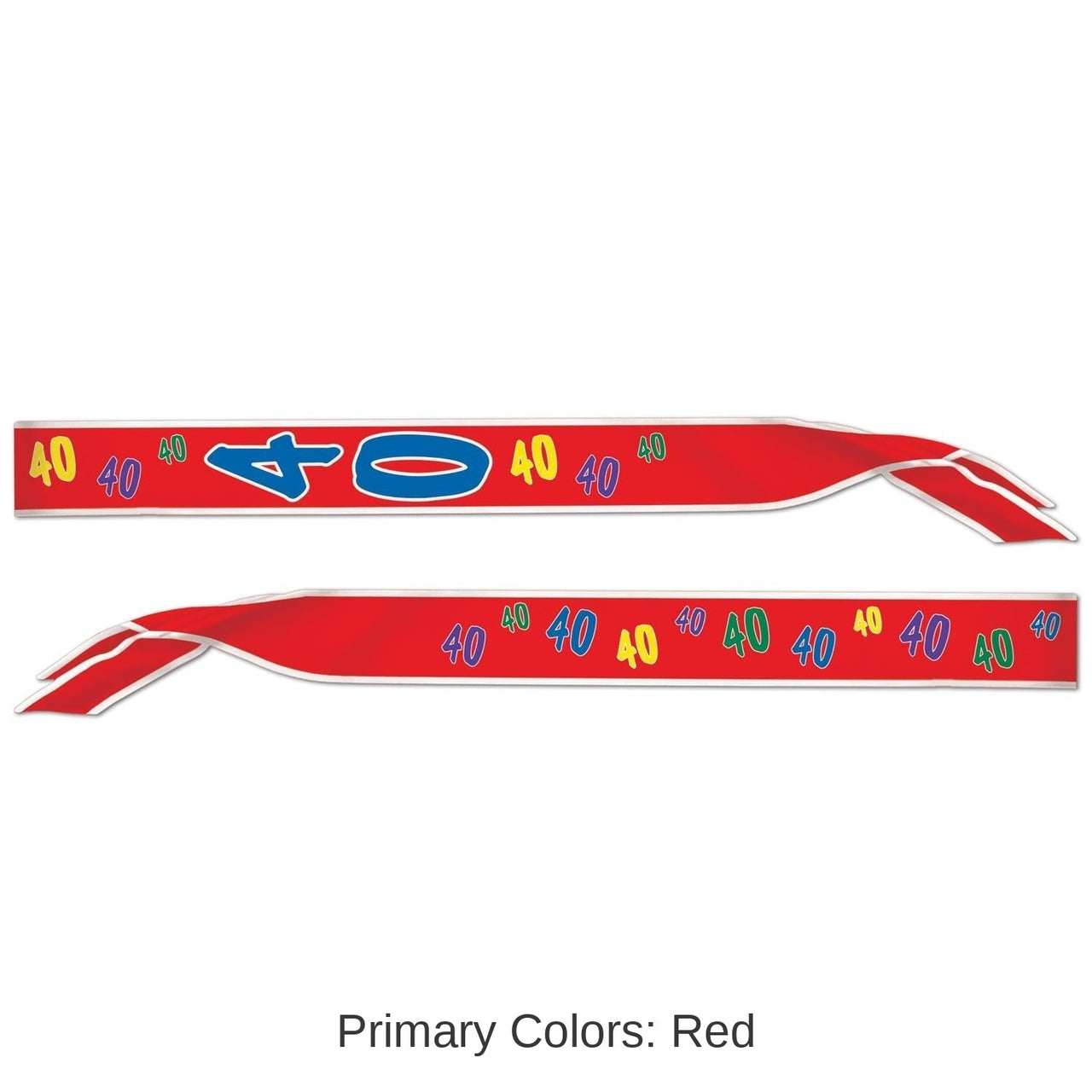 6 Pack Bulk 40th Birthday Party Satin Sash