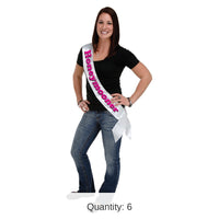 6 Pack Bulk Honeymooner Satin Sash