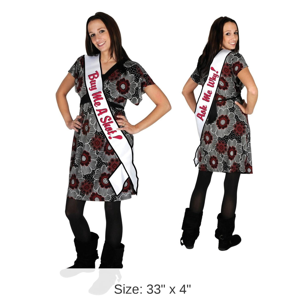 6 Pack Bulk Buy Me A Shot! Ask Me Why! Satin Sash