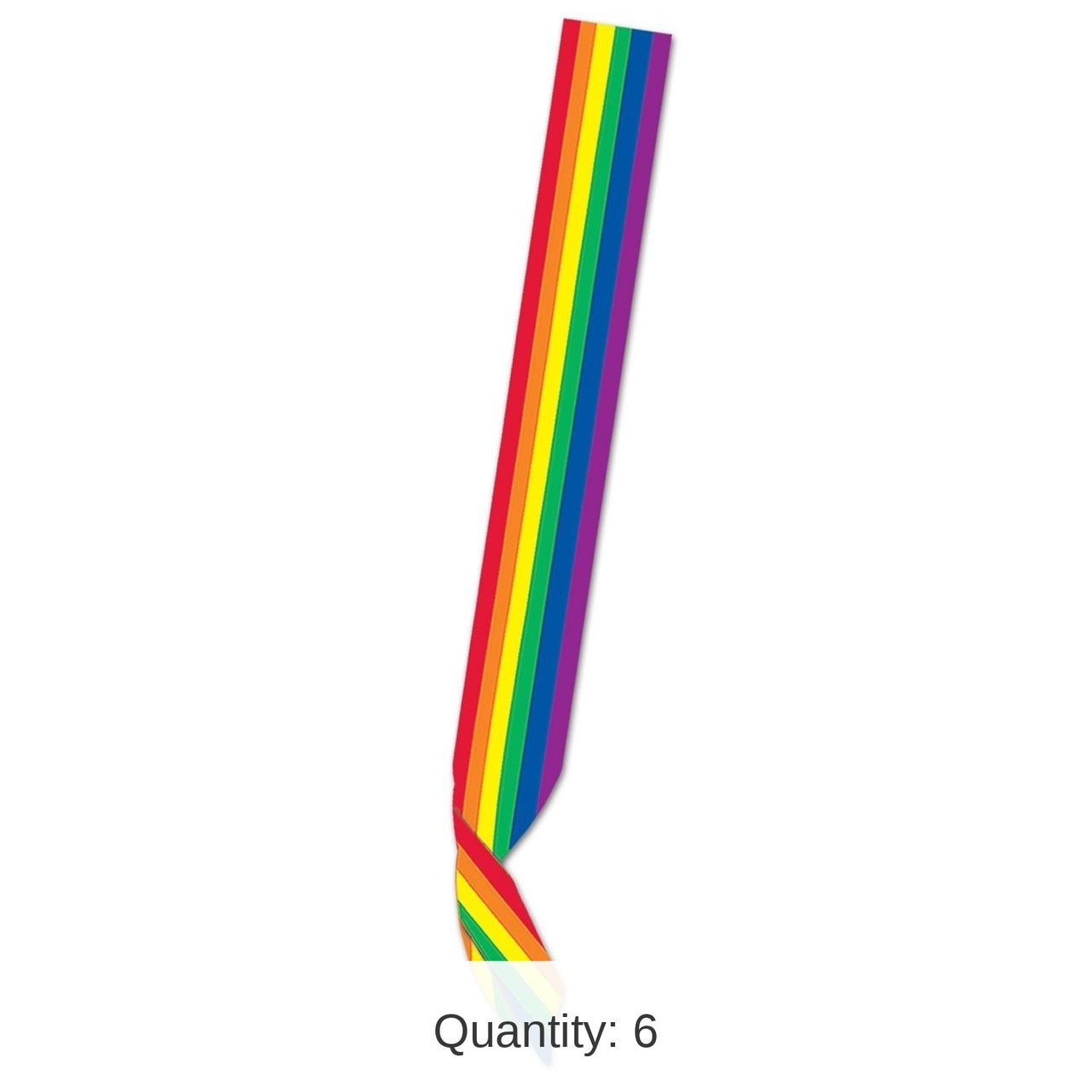 6 Pack Bulk Rainbow Satin Sash