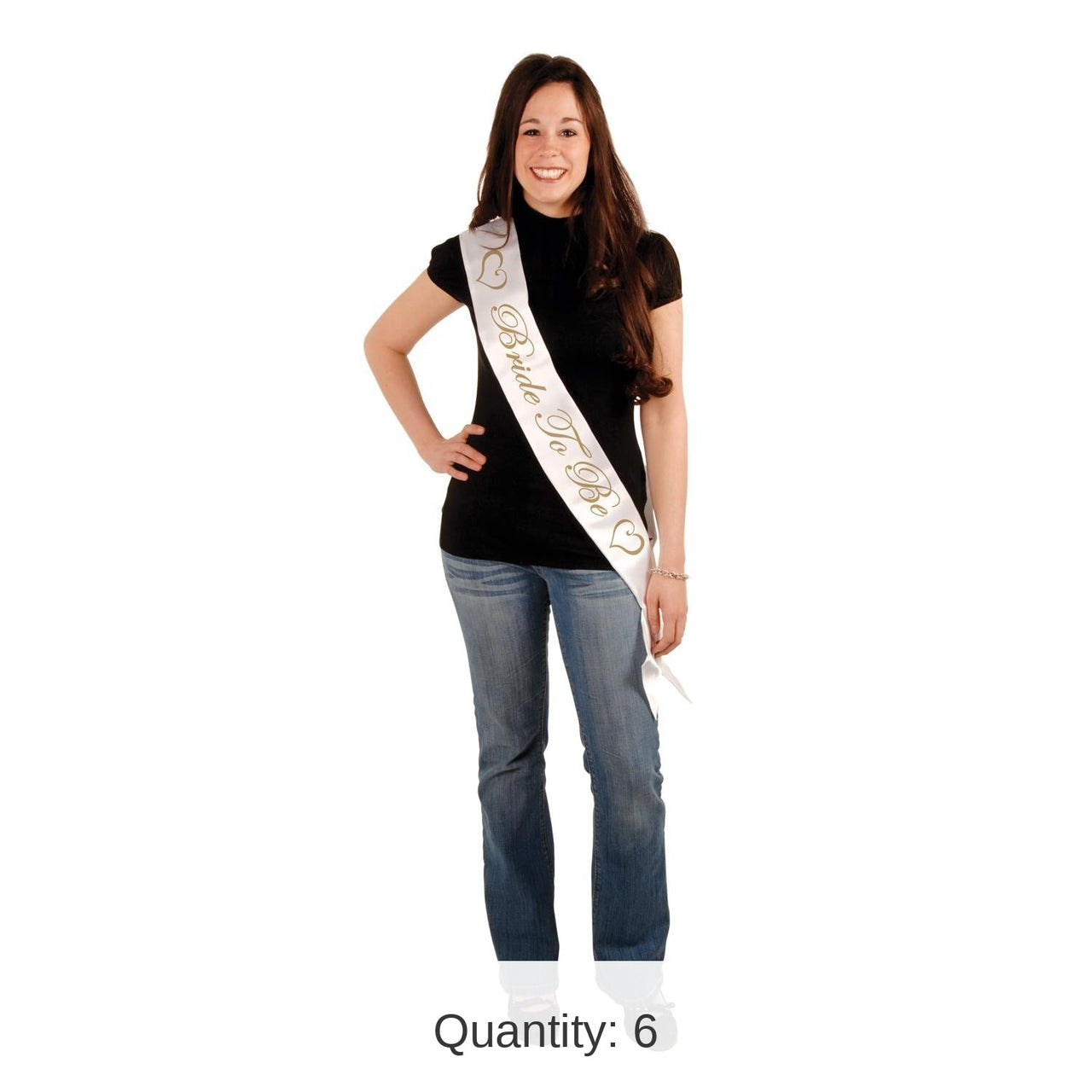 6 Pack Bulk Bride To Be Satin Sash
