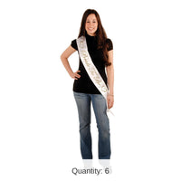 6 Pack Bulk Bride To Be Satin Sash