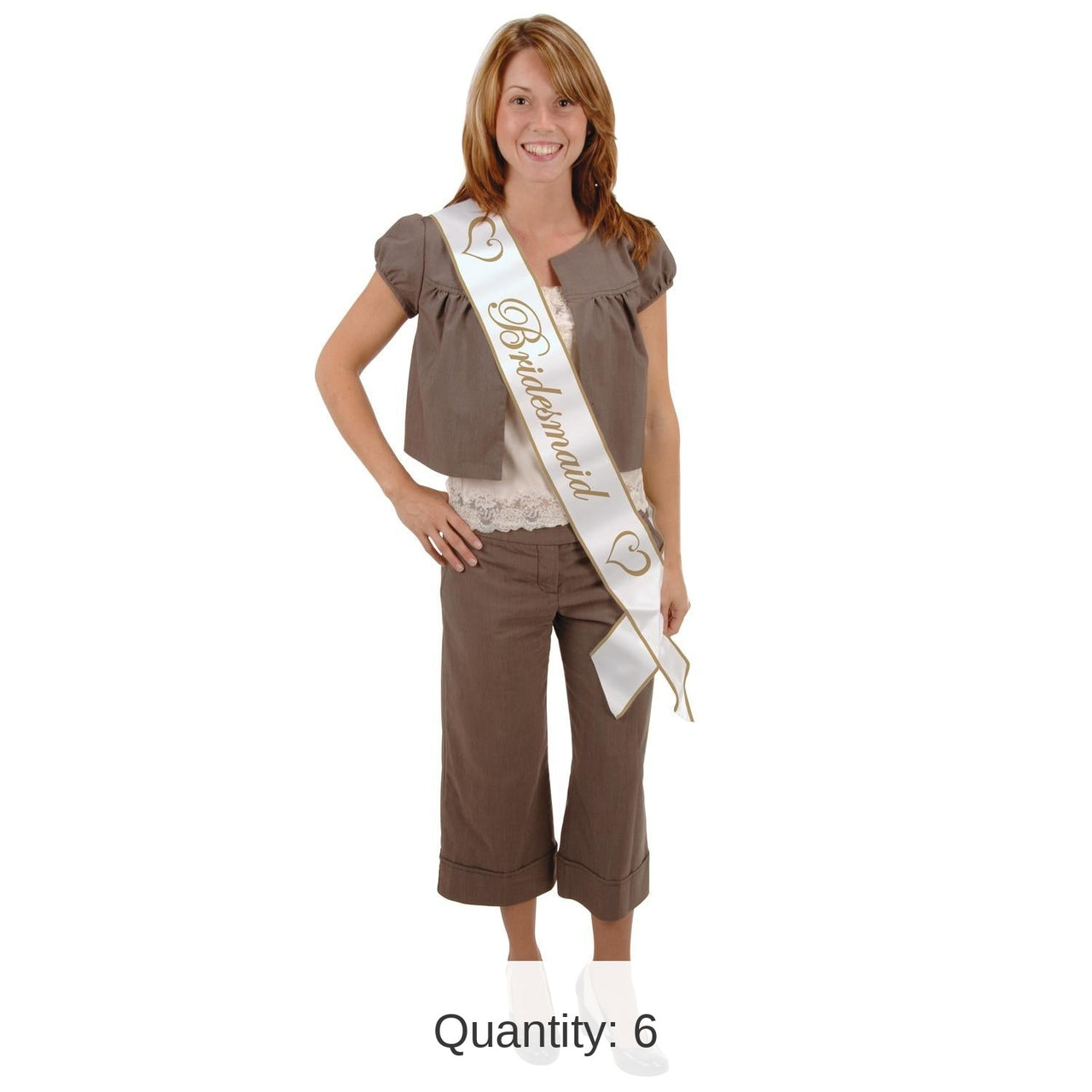 6 Pack Bulk Bachelorette Party Bridesmaid Satin Sash