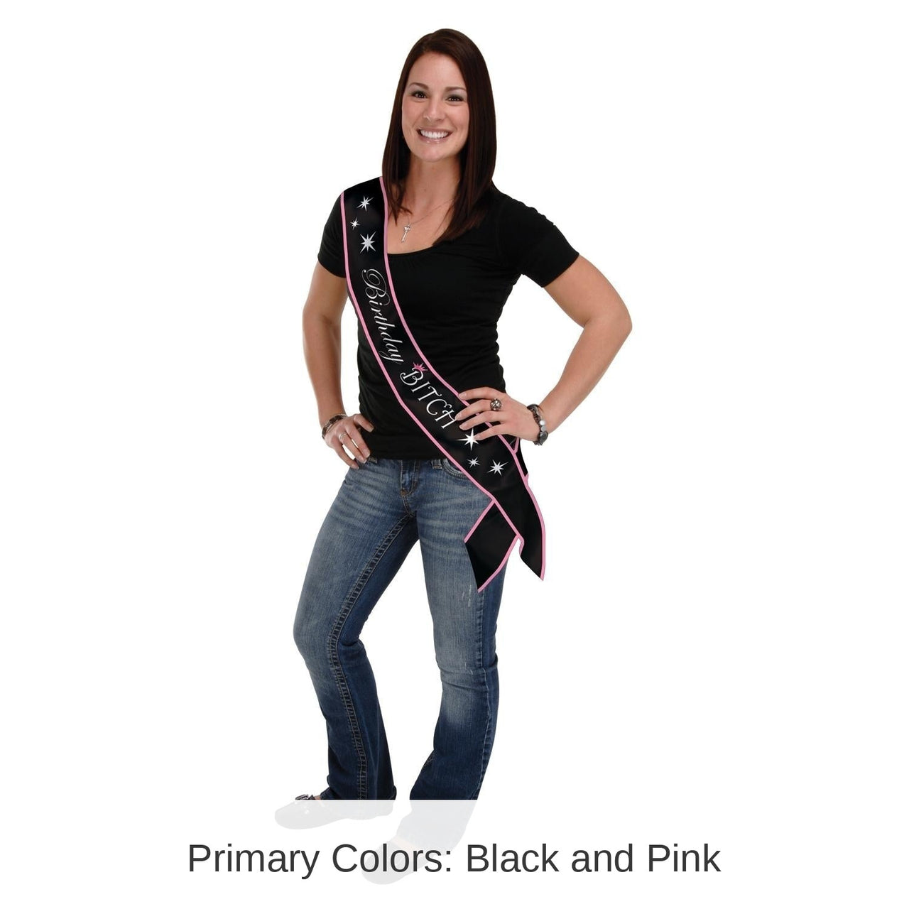 6 Pack Bulk Birthday Party Bitch Satin Sash