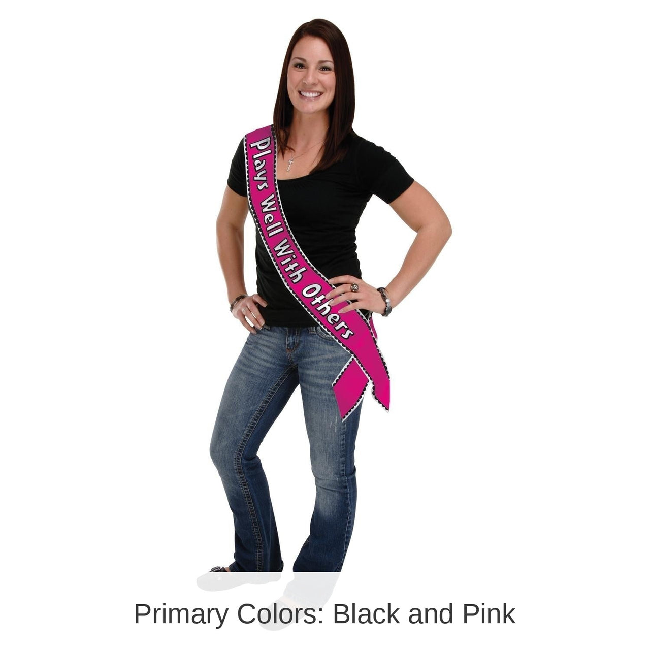 6 Pack Bulk Plays Well With Others Satin Sash