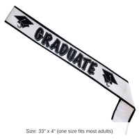 6 Pack Bulk Graduate Graduation Party Satin Sash