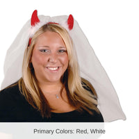12 Pack Bulk Bachelorette Party Devil Horns Headband with Veil