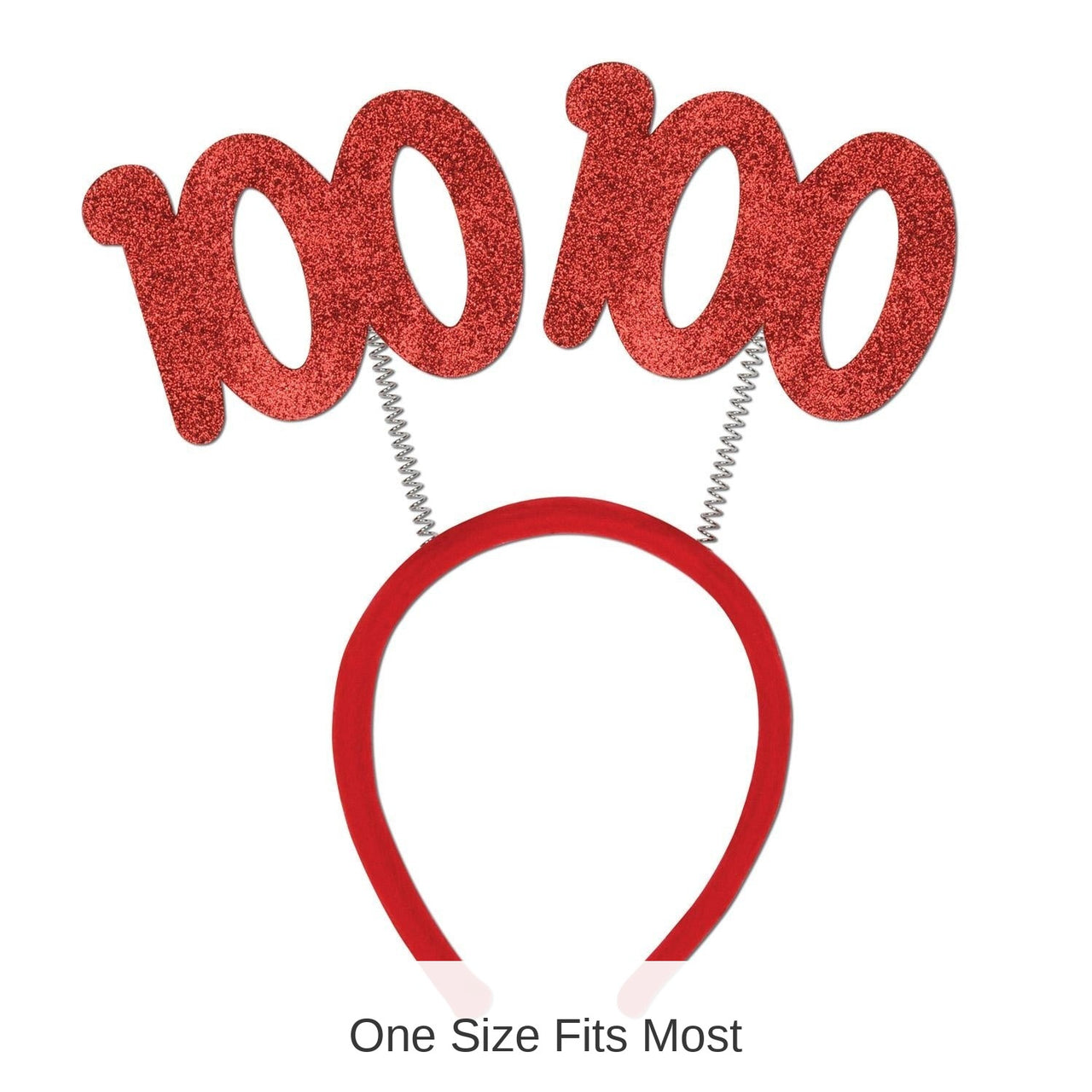 12 Pack Bulk 100th Birthday Party Glittered Boppers