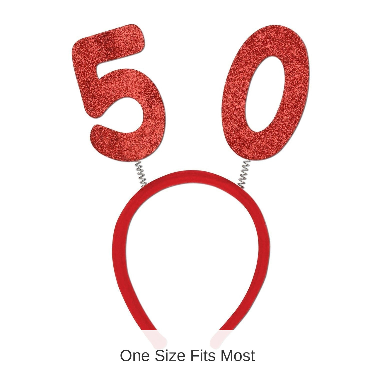 12 Pack Bulk 50th Birthday Party Glittered Boppers