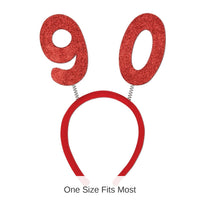 12 Pack Bulk 90th Birthday Party Glittered Boppers