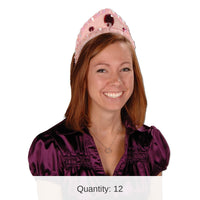 12 Pack Bulk Plush Princess Tiara