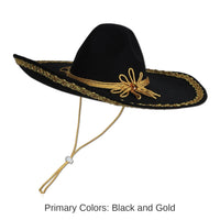 6 Pack Bulk Fiesta Felt Sombrero