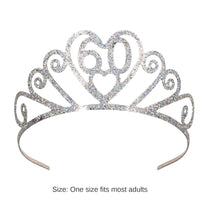 6 Pack Bulk Glittered Metal 60th Birthday Party Tiara