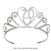 6 Pack Bulk Glittered Metal 70th Birthday Party Tiara