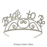 6 Pack Bulk Bachelorette Party Glittered Metal Bride To Be Tiara