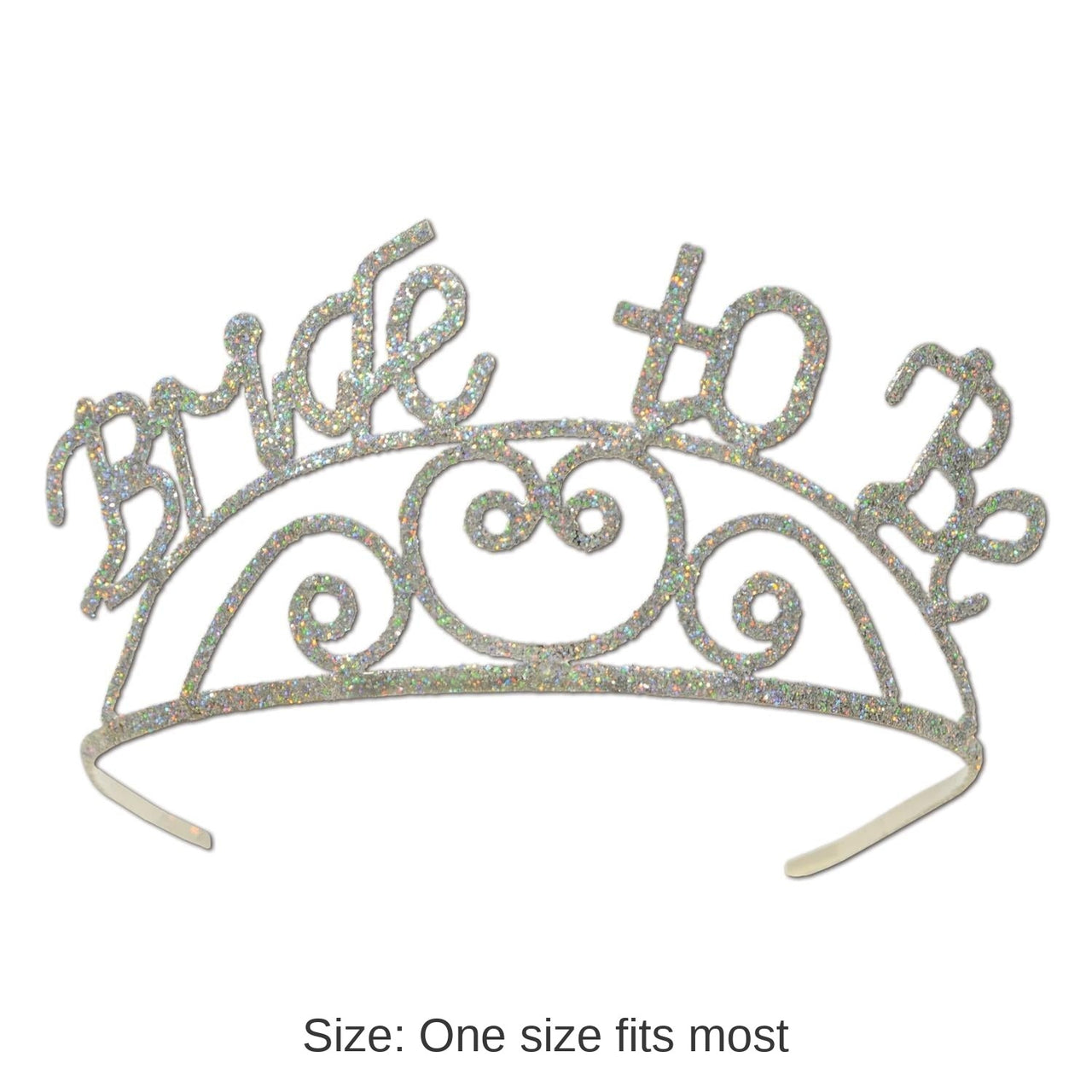 6 Pack Bulk Bachelorette Party Glittered Metal Bride To Be Tiara
