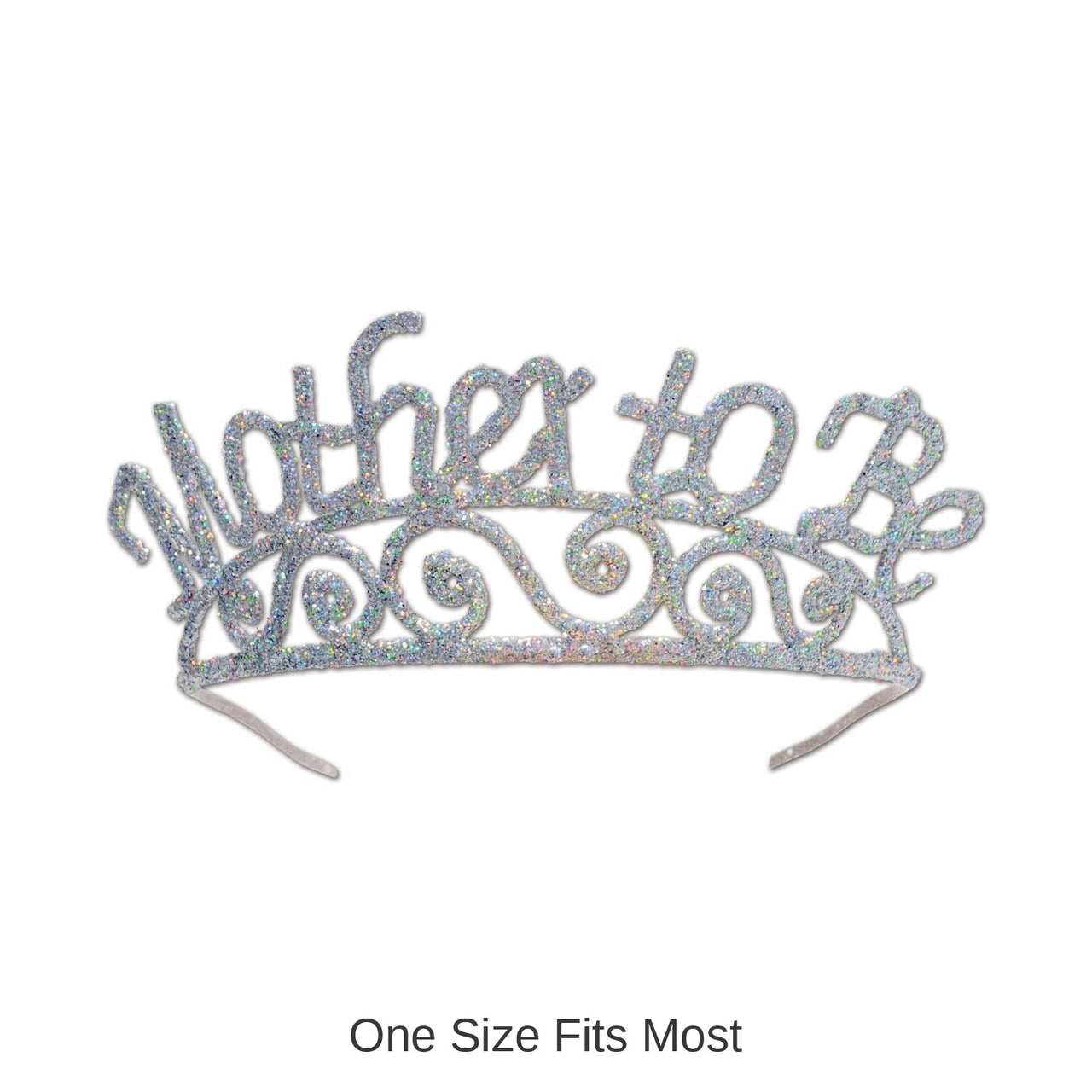 6 Pack Bulk Glittered Metal Mother To Be Tiara