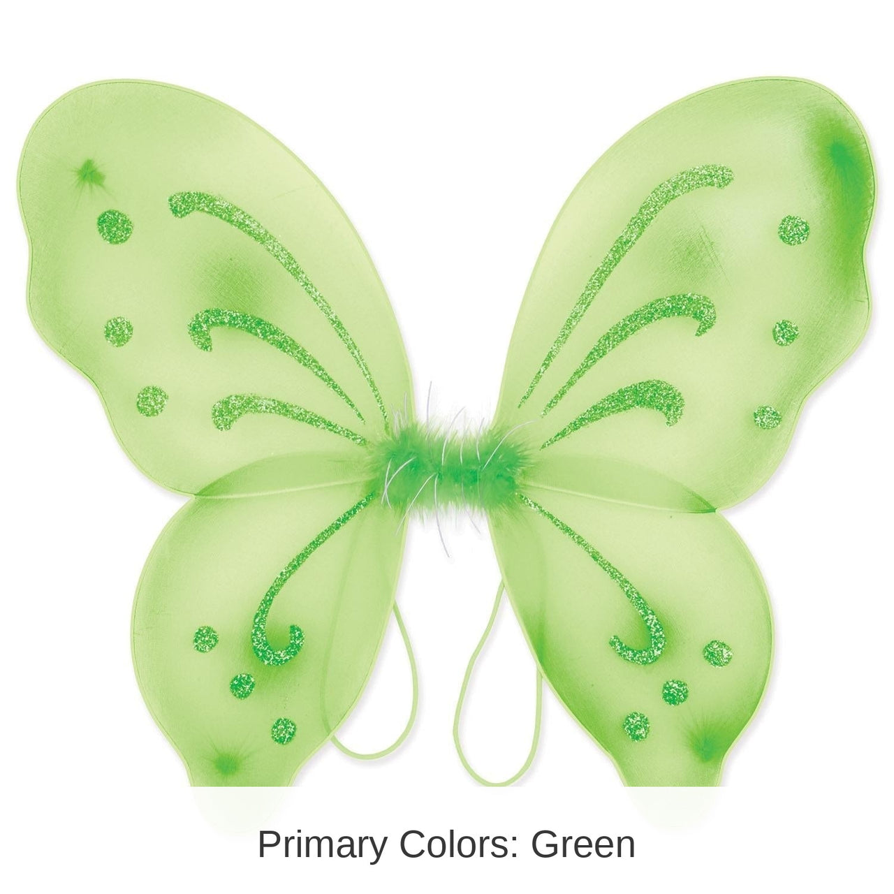 12 Pack Bulk Halloween Nylon Fairy Wings - light green