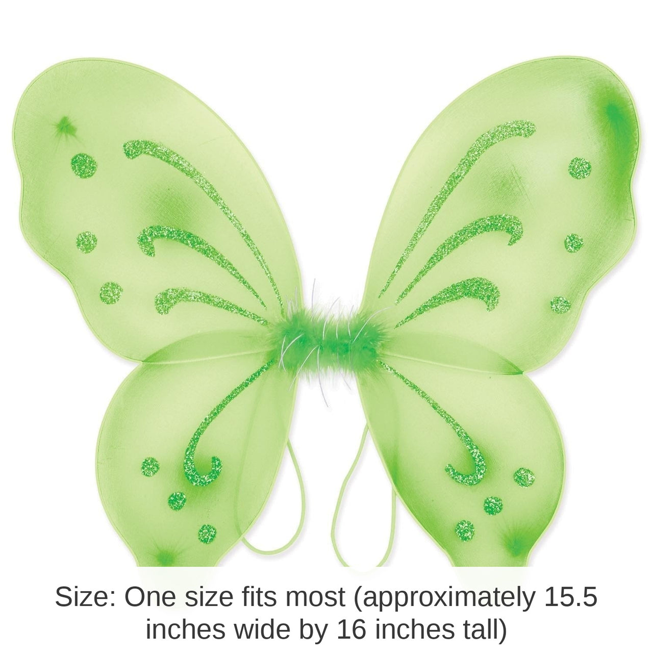 12 Pack Bulk Halloween Nylon Fairy Wings - light green