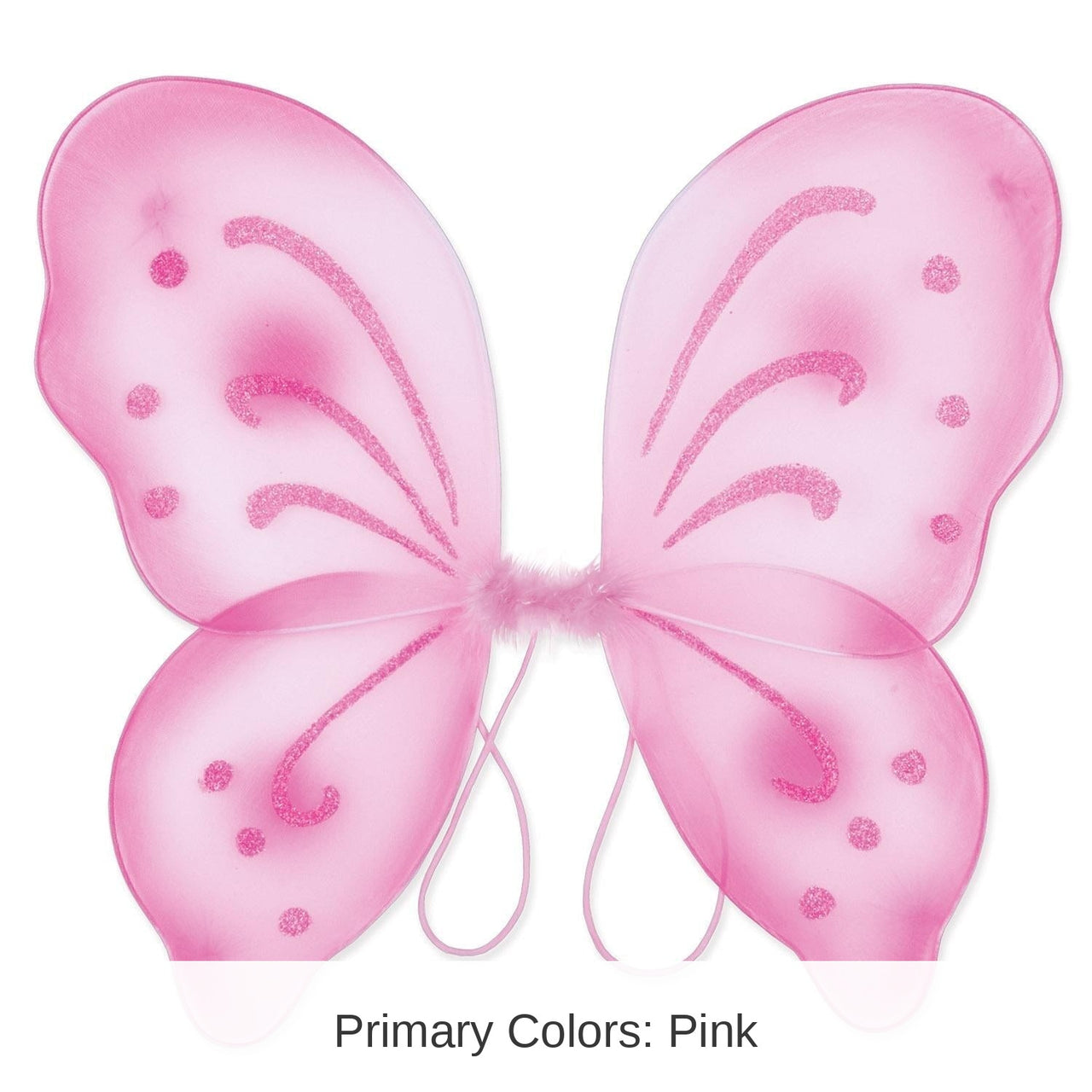 12 Pack Bulk Halloween Nylon Fairy Wings - pink