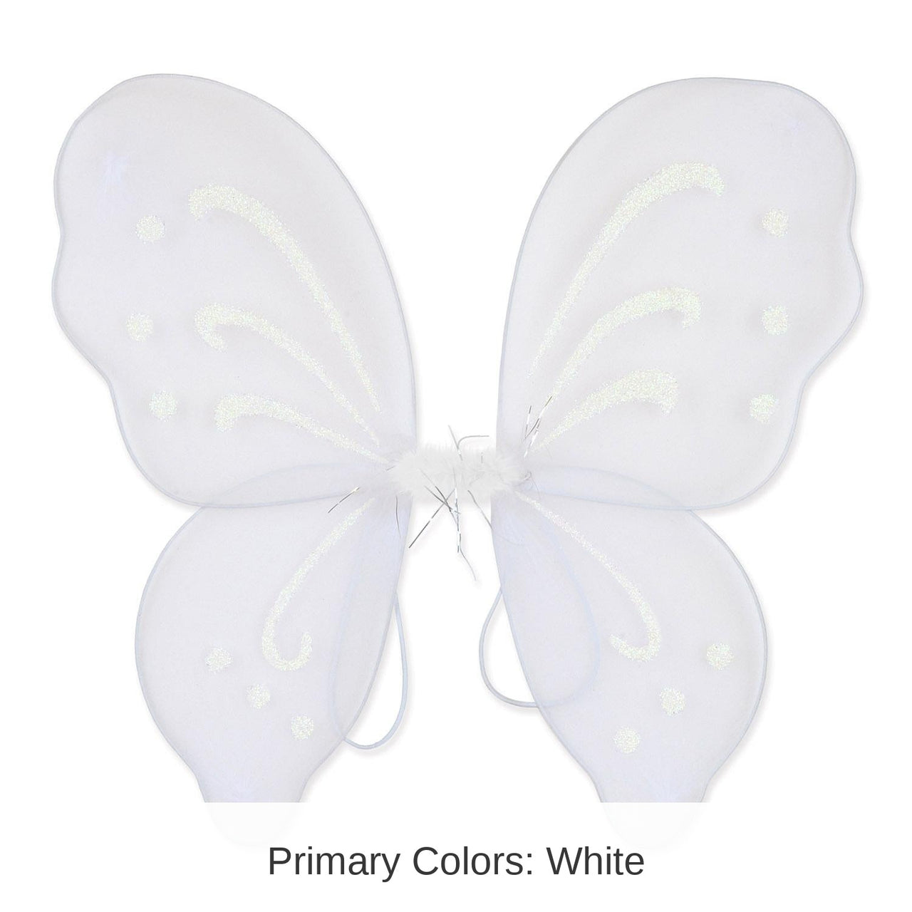 12 Pack Bulk Halloween Nylon Fairy Wings - white