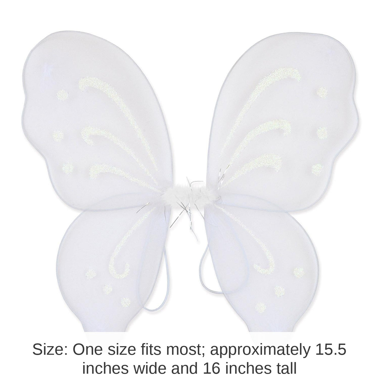 12 Pack Bulk Halloween Nylon Fairy Wings - white