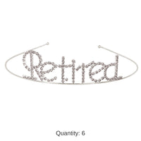 6 Pack Bulk Retired Royal Rhinestone Tiara