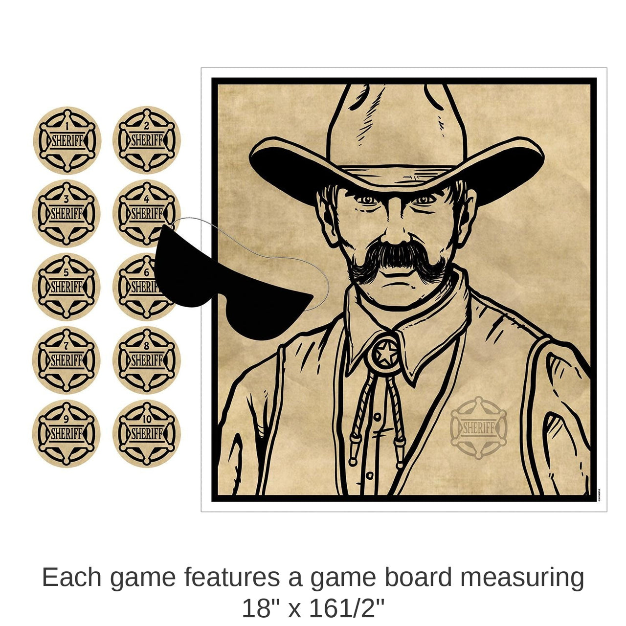 24 Pack Bulk Pin The Badge On The Sheriff Party Game