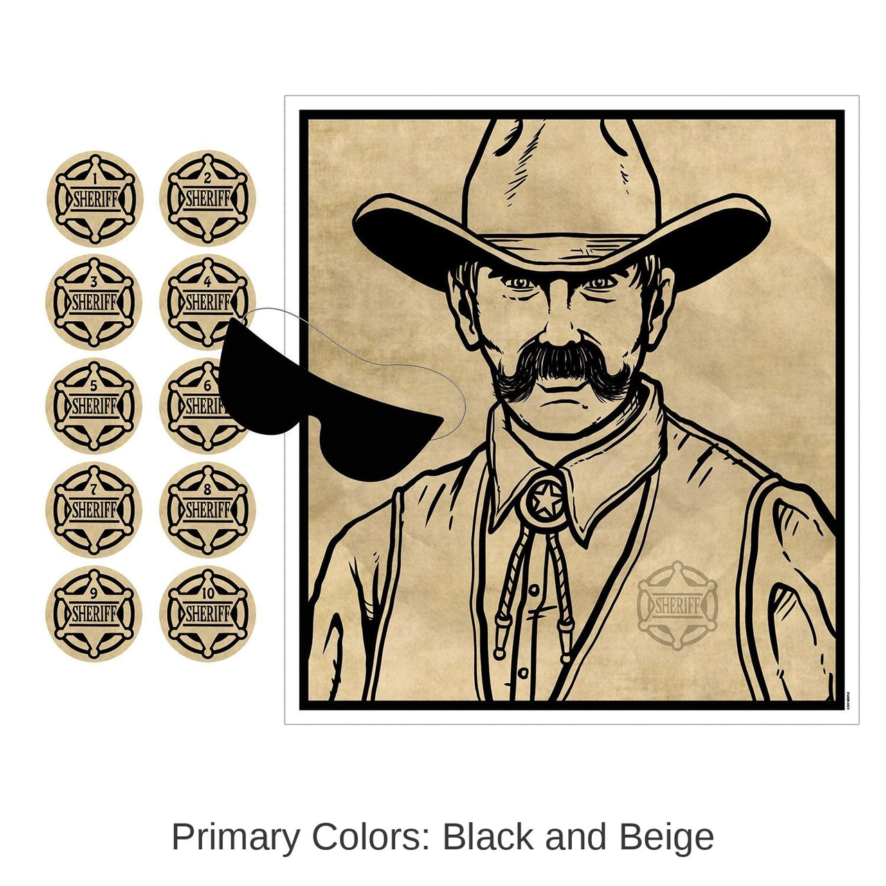 24 Pack Bulk Pin The Badge On The Sheriff Party Game
