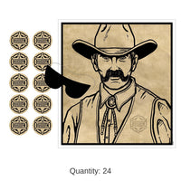 24 Pack Bulk Pin The Badge On The Sheriff Party Game