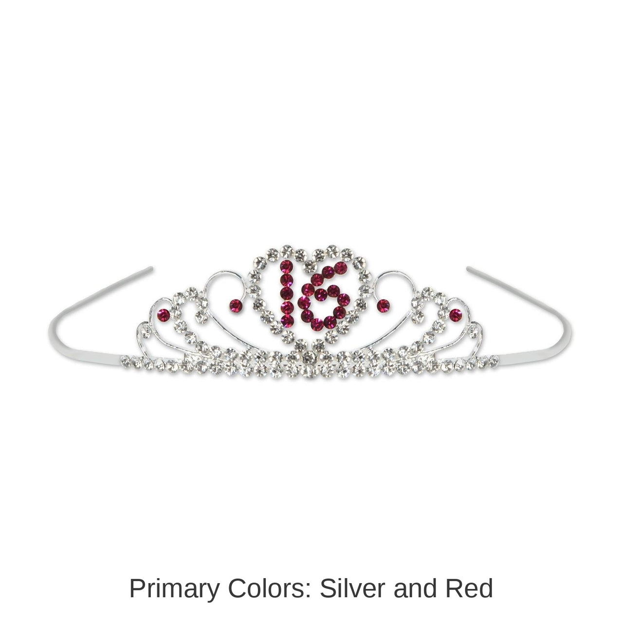 6 Pack Bulk Sweet 16 Royal Rhinestone Birthday Party Tiara