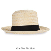 12 Pack Bulk Straw Skimmer Hat