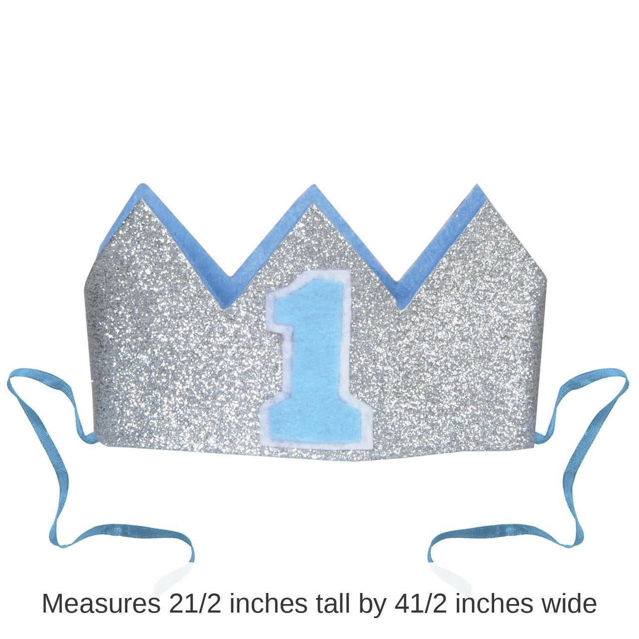 12 Pack Bulk Glittered Baby's 1st Birthday Party Crown