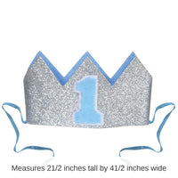 12 Pack Bulk Glittered Baby's 1st Birthday Party Crown