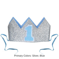 12 Pack Bulk Glittered Baby's 1st Birthday Party Crown