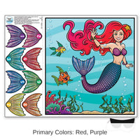 24 Pack Bulk Pin The Tail On The Mermaid Party Game