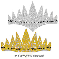 24 Pack Bulk Glittered Laser Cut Tiaras