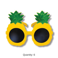 6 Pack Bulk Luau Party Pineapple Glasses