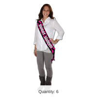 6 Pack Bulk Sweet Sixteen Satin Sash