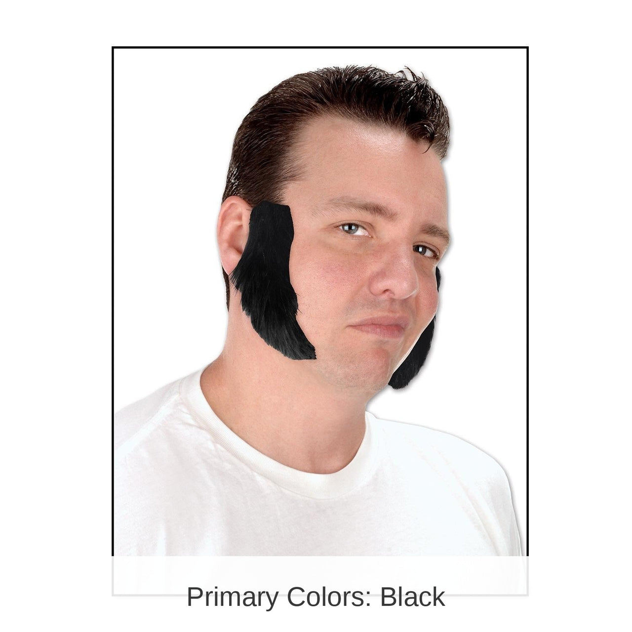 12 Pair Beistle Sideburns black