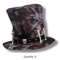 6 Pack Bulk Mardi Gras Plush Voodoo Hat