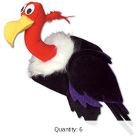 6 Pack Bulk Plush Vulture Hat