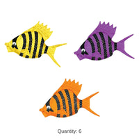 6 Pack Bulk Plush Luau Fish Hat