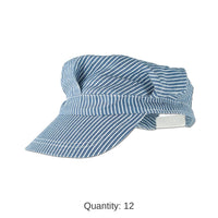 12 Pack Bulk Train Engineer Hat - blue - adjustable