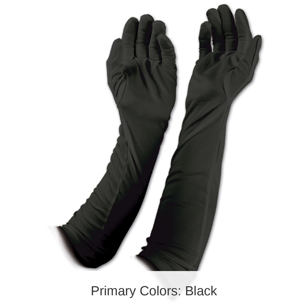 12 Pair Bulk Evening Gloves- Black