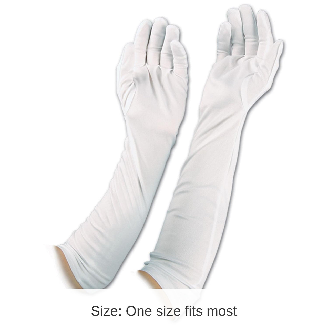 12 Pair Bulk Evening Gloves- White