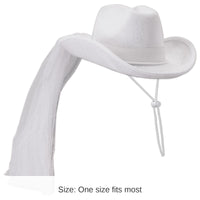 6 Pack Bulk Western Bride's Hat