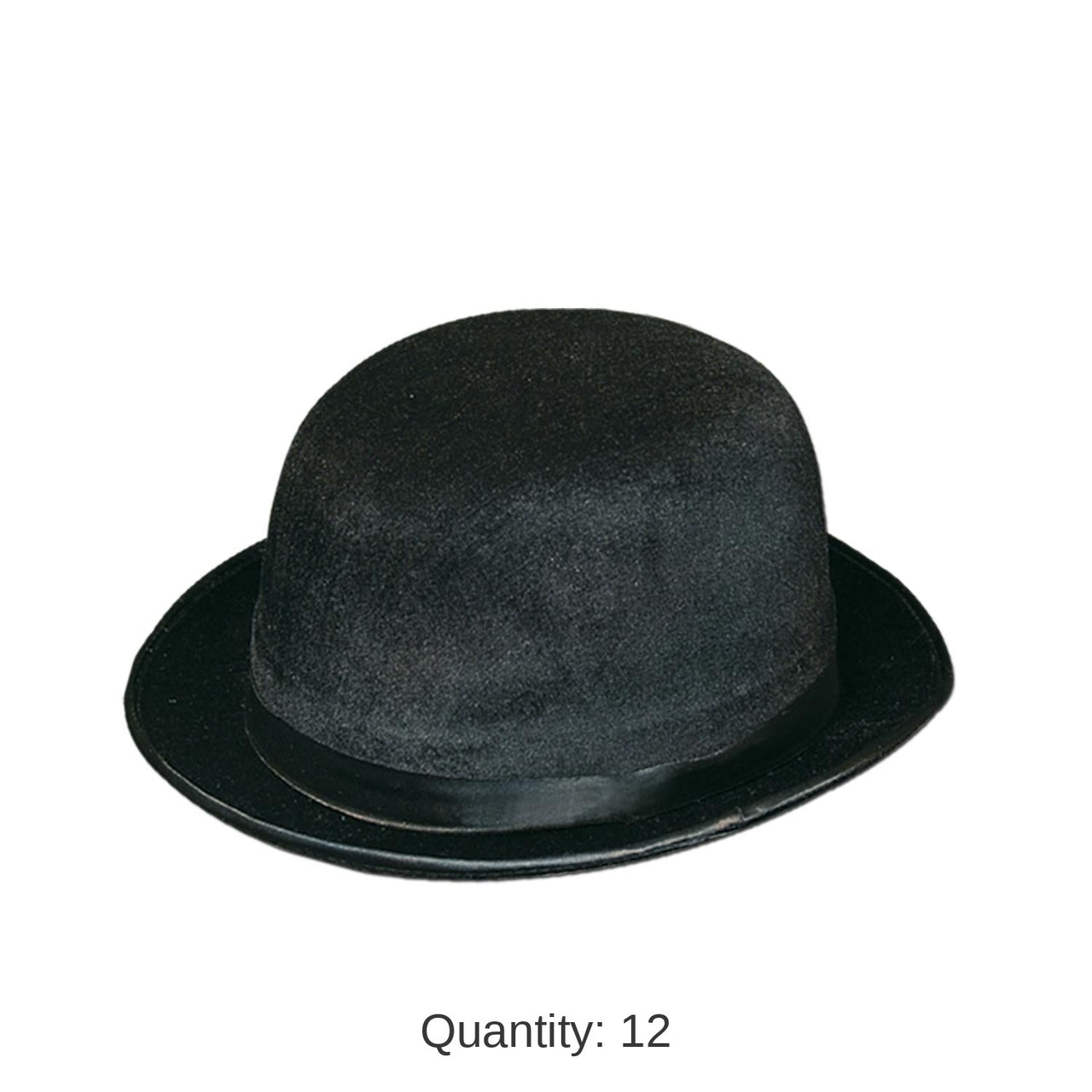 12 Pack Bulk Black Vel-Felt Derby