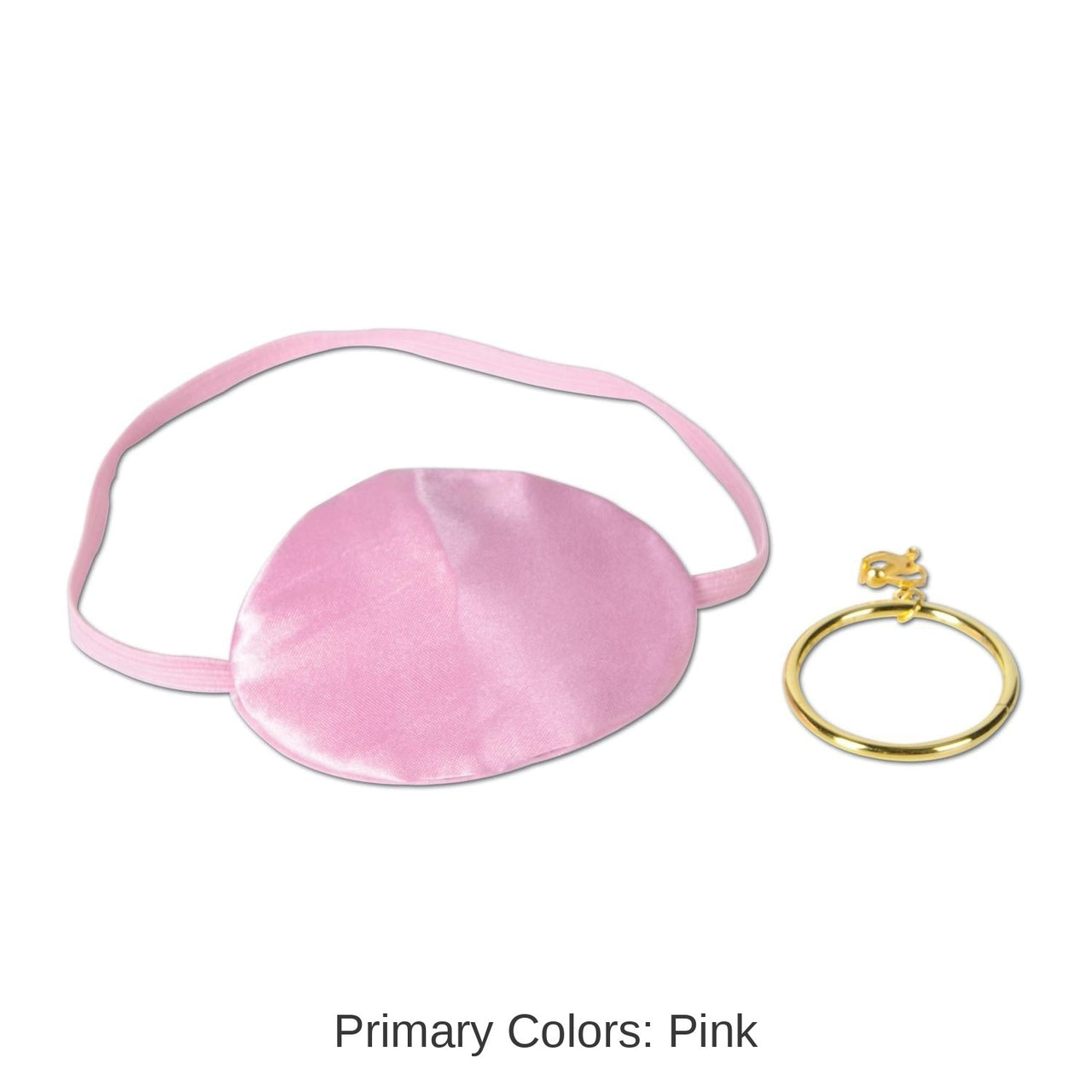 12 Pack Bulk Pink Pirate Eye Patch with Plastic Earring